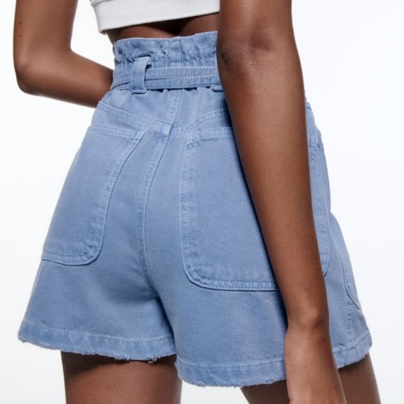 PAPERBAG DENIM SHORTS - Picture 7 of 12